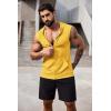 imageCOOFANDY Mens Workout Hooded Tank Tops 2 Pack Zip Up Sleeveless Gym Shirts Muscle Cut Off T Shirt Bodybuilding HoodiesYellow