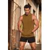 imageCOOFANDY Mens Workout Hooded Tank Tops Bodybuilding Muscle Cut Off T Shirt Sleeveless Gym HoodiesBrown