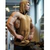 imageCOOFANDY Mens Workout Hooded Tank Tops Bodybuilding Muscle Cut Off T Shirt Sleeveless Gym HoodiesBrown