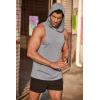 imageCOOFANDY Mens Workout Hooded Tank Tops Bodybuilding Muscle Cut Off T Shirt Sleeveless Gym HoodiesGrey