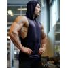imageCOOFANDY Mens Workout Hooded Tank Tops Bodybuilding Muscle Cut Off T Shirt Sleeveless Gym HoodiesNavy Blue