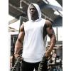 imageCOOFANDY Mens Workout Hooded Tank Tops Bodybuilding Muscle Cut Off T Shirt Sleeveless Gym HoodiesWhite