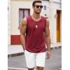 imageCOOFANDY Mens Workout Tank Top 2 Pack Casual Soft Sleeveless Gym Muscle Shirts Bodybuilding TeeBlack Wine Red