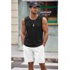 imageCOOFANDY Mens Workout Tank Top 2 Pack Casual Soft Sleeveless Gym Muscle Shirts Bodybuilding TeeBlack Wine Red