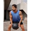 imageCOOFANDY Mens Workout Tank Top 2 Pack Casual Soft Sleeveless Gym Muscle Shirts Bodybuilding TeeBlue