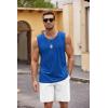 imageCOOFANDY Mens Workout Tank Top 2 Pack Casual Soft Sleeveless Gym Muscle Shirts Bodybuilding TeeDark Grey Deep Blue
