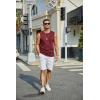 imageCOOFANDY Mens Workout Tank Tops Cotton 3 Pack Soft Gym Muscle Shirt Sleeveless Classic T ShirtsBlack Wine Red