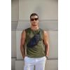 imageCOOFANDY Mens Workout Tank Tops Cotton 3 Pack Soft Gym Muscle Shirt Sleeveless Classic T ShirtsBlackArmy Green