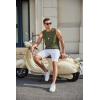imageCOOFANDY Mens Workout Tank Tops Cotton 3 Pack Soft Gym Muscle Shirt Sleeveless Classic T ShirtsBlackLight GreyArmy Green