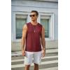 imageCOOFANDY Mens Workout Tank Tops Cotton 3 Pack Soft Gym Muscle Shirt Sleeveless Classic T ShirtsBlackMedium Grey Wine Red