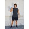 imageCOOFANDY Mens Workout Tank Tops Cotton 3 Pack Soft Gym Muscle Shirt Sleeveless Classic T ShirtsBlackNavyMedium Grey