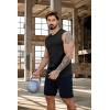 imageCOOFANDY Mens Workout Tank Tops Cotton 3 Pack Soft Gym Muscle Shirt Sleeveless Classic T ShirtsBlackWhiteArmy Green