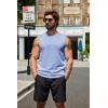 imageCOOFANDY Mens Workout Tank Tops Cotton 3 Pack Soft Gym Muscle Shirt Sleeveless Classic T ShirtsWhiteLight Blue