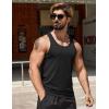 imageCOOFANDY Mens Workout Tank Tops Pack Dry Fit Sleeveless Running Shirts Gym Muscle Bodybuilding T ShirtsBlackArmy Green