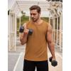 imageCOOFANDY Mens Workout Tank Tops Sleeveless Gym Muscle Tee Shirts 2 Pack Casual Breathable Waffle Knit TanksBlackBrown