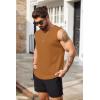 imageCOOFANDY Mens Workout Tank Tops Sleeveless Gym Muscle Tee Shirts 2 Pack Casual Breathable Waffle Knit TanksBlackBrown
