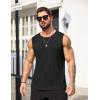 imageCOOFANDY Mens Workout Tank Tops Sleeveless Gym Muscle Tee Shirts 2 Pack Casual Breathable Waffle Knit TanksBlackWhite