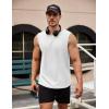 imageCOOFANDY Mens Workout Tank Tops Sleeveless Gym Muscle Tee Shirts 2 Pack Casual Breathable Waffle Knit TanksBlackWhite
