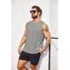 imageCOOFANDY Mens Workout Tank Tops Sleeveless Gym Muscle Tee Shirts 2 Pack Casual Breathable Waffle Knit TanksBlueLight Grey