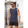 imageCOOFANDY Mens Workout Tank Tops Sleeveless Gym Muscle Tee Shirts 2 Pack Casual Breathable Waffle Knit TanksBlueLight Grey