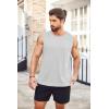 imageCOOFANDY Mens Workout Tank Tops Sleeveless Gym Muscle Tee Shirts 2 Pack Casual Breathable Waffle Knit TanksLight BlueLight Grey