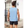 imageCOOFANDY Mens Workout Tank Tops Sleeveless Gym Muscle Tee Shirts 2 Pack Casual Breathable Waffle Knit TanksLight BlueLight Grey