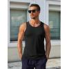 imageCOOFANDY Mens Workout Tank Tops UPF 50 Sleeveless Gym Muscle Shirts Cooling Quick Dry Bodybuilding Tanks for Swim BeachBlackLight Blue