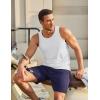 imageCOOFANDY Mens Workout Tank Tops UPF 50 Sleeveless Gym Muscle Shirts Cooling Quick Dry Bodybuilding Tanks for Swim BeachBlackLight BlueWhite