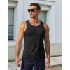 imageCOOFANDY Mens Workout Tank Tops UPF 50 Sleeveless Gym Muscle Shirts Cooling Quick Dry Bodybuilding Tanks for Swim BeachBlackLight Gray