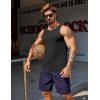 imageCOOFANDY Mens Workout Tank Tops UPF 50 Sleeveless Gym Muscle Shirts Cooling Quick Dry Bodybuilding Tanks for Swim BeachBlackLight Gray