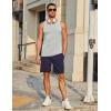 imageCOOFANDY Mens Workout Tank Tops UPF 50 Sleeveless Gym Muscle Shirts Cooling Quick Dry Bodybuilding Tanks for Swim BeachBlackWhiteLight Gray