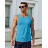 imageCOOFANDY Mens Workout Tank Tops UPF 50 Sleeveless Gym Muscle Shirts Cooling Quick Dry Bodybuilding Tanks for Swim BeachLight GrayRoyal Blue