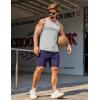 imageCOOFANDY Mens Workout Tank Tops UPF 50 Sleeveless Gym Muscle Shirts Cooling Quick Dry Bodybuilding Tanks for Swim BeachLight GrayRoyal Blue