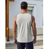 imageCOOFANDY Mens Workout Tank Tops UPF 50 Sleeveless Gym Muscle Shirts Cooling Quick Dry Bodybuilding Tanks for Swim BeachLight GrayRoyal Blue