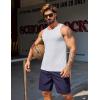 imageCOOFANDY Mens Workout Tank Tops UPF 50 Sleeveless Gym Muscle Shirts Cooling Quick Dry Bodybuilding Tanks for Swim BeachWhiteLight Blue