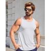 imageCOOFANDY Mens Workout Tank Tops UPF 50 Sleeveless Gym Muscle Shirts Cooling Quick Dry Bodybuilding Tanks for Swim BeachWhiteLight Blue