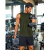 imageCOOFANDY Sleeveless Muscle Shirts for Men Dry Fit Workout Gym Tank Tops Summer Swim Beach ShirtBlackArmy Green