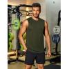 imageCOOFANDY Sleeveless Muscle Shirts for Men Dry Fit Workout Gym Tank Tops Summer Swim Beach ShirtBlackArmy Green