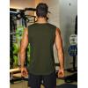 imageCOOFANDY Sleeveless Muscle Shirts for Men Dry Fit Workout Gym Tank Tops Summer Swim Beach ShirtBlackArmy Green