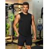 imageCOOFANDY Sleeveless Muscle Shirts for Men Dry Fit Workout Gym Tank Tops Summer Swim Beach ShirtBlackBlack