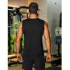 imageCOOFANDY Sleeveless Muscle Shirts for Men Dry Fit Workout Gym Tank Tops Summer Swim Beach ShirtBlackBlack