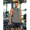 imageCOOFANDY Sleeveless Muscle Shirts for Men Dry Fit Workout Gym Tank Tops Summer Swim Beach ShirtBlackLight Gray