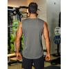 imageCOOFANDY Sleeveless Muscle Shirts for Men Dry Fit Workout Gym Tank Tops Summer Swim Beach ShirtBlackLight Gray