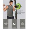 imageCOOFANDY Sleeveless Muscle Shirts for Men Dry Fit Workout Gym Tank Tops Summer Swim Beach ShirtBlackLight Gray