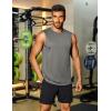 imageCOOFANDY Sleeveless Muscle Shirts for Men Dry Fit Workout Gym Tank Tops Summer Swim Beach ShirtBlackLight Gray