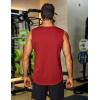 imageCOOFANDY Sleeveless Muscle Shirts for Men Dry Fit Workout Gym Tank Tops Summer Swim Beach ShirtBlackRed