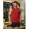 imageCOOFANDY Sleeveless Muscle Shirts for Men Dry Fit Workout Gym Tank Tops Summer Swim Beach ShirtBlackRed