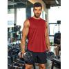 imageCOOFANDY Sleeveless Muscle Shirts for Men Dry Fit Workout Gym Tank Tops Summer Swim Beach ShirtBlackRed