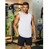 imageCOOFANDY Sleeveless Muscle Shirts for Men Dry Fit Workout Gym Tank Tops Summer Swim Beach ShirtBlackWhite