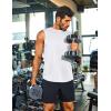 imageCOOFANDY Sleeveless Muscle Shirts for Men Dry Fit Workout Gym Tank Tops Summer Swim Beach ShirtBlackWhite